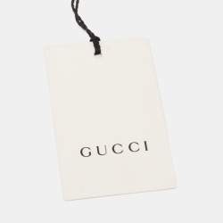 Gucci Off White Stars Logo Print Leather & Nylon Baseball Cap L