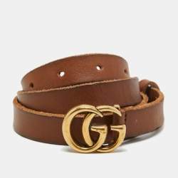 Gucci White/Red GG Supreme Canvas and Leather Anchor Buckle Belt 90 CM  Gucci