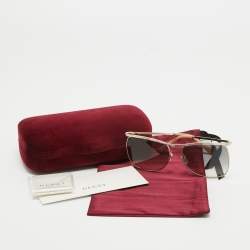 Pre Owned Gucci Gold GG0820S Gradient Square Sunglasses