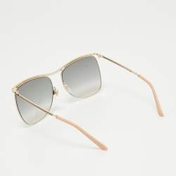 Pre Owned Gucci Gold GG0820S Gradient Square Sunglasses