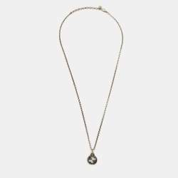 Gucci Interlocking GG Sterling Silver Pendant Necklace