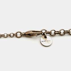 Gucci Interlocking GG Sterling Silver Pendant Necklace
