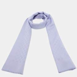 Pre Owned Gucci Purple Guccissima Cashmere Scarf