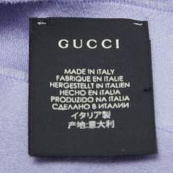 Pre Owned Gucci Purple Guccissima Cashmere Scarf