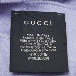 Pre Owned Gucci Purple Guccissima Cashmere Scarf