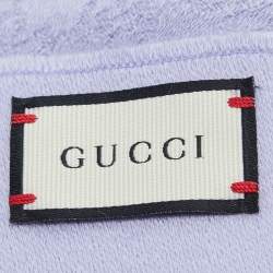 Pre Owned Gucci Purple Guccissima Cashmere Scarf