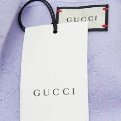 Pre Owned Gucci Purple Guccissima Cashmere Scarf