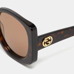 Gucci Brown GG1257S Interlocking G Oversized Sunglasses