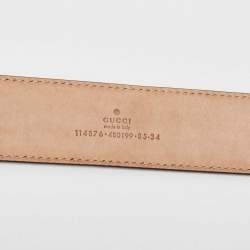 Pre Owned Gucci Red Guccissima Leather Interlocking G Belt 85 CM