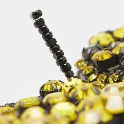Gucci Bee Crystal Resin Two Tone Brooch