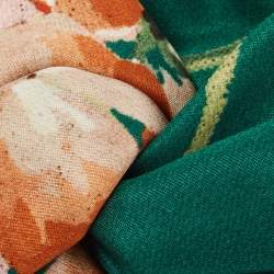 Gucci Green Blooms Print Silk Headband