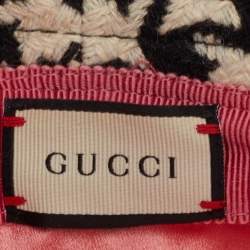 Gucci Monochrome Houndstooth Wool & Cotton Bucket Hat M