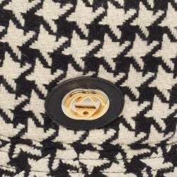 Gucci Monochrome Houndstooth Wool & Cotton Bucket Hat M