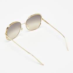 Pre Owned Gucci Gold Gradient GG0400S Oversized Sunglasses