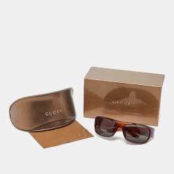 Gucci Brown/Grey GG1568/S Rectangle Wrap Sunglasses