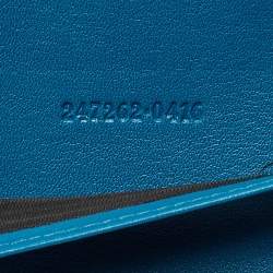 Pre Owned Gucci Blue Microguccissima Leather Notebook Agenda Cover
