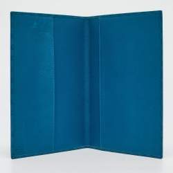 Pre Owned Gucci Blue Microguccissima Leather Notebook Agenda Cover