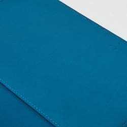 Pre Owned Gucci Blue Microguccissima Leather Notebook Agenda Cover