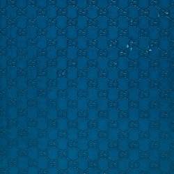 Pre Owned Gucci Blue Microguccissima Leather Notebook Agenda Cover