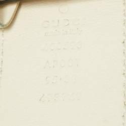 Pre Owned Gucci Off White Leather GG Marmont Buckle Belt 95CM