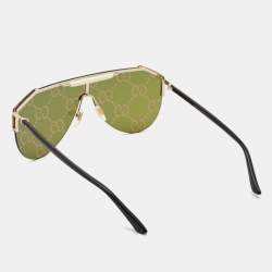 Gucci Purple Guccissima Mirrored GG0584S Mask Sunglasses