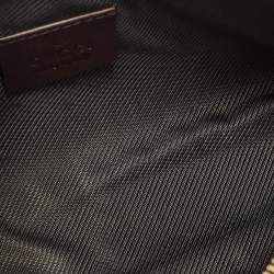 Pre Owned Gucci Dark Brown Guccissima Leather Cosmetic Pouch