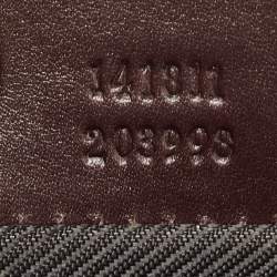 Pre Owned Gucci Dark Brown Guccissima Leather Cosmetic Pouch