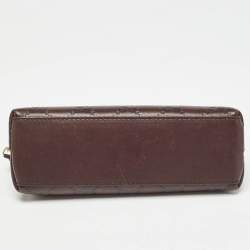 Pre Owned Gucci Dark Brown Guccissima Leather Cosmetic Pouch