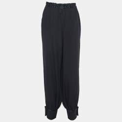Gucci Black Silk Blend Loose Fit Trousers M