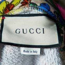 Gucci Beige Printed and Embroidered Knit Hoodie S