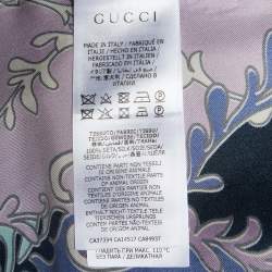 Pre Owned Gucci Multicolor GG Rhombus Printed Silk Buttoned Up Shirt S