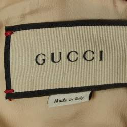 Gucci Beige/Multicolor Plaid Wool Short Dress S