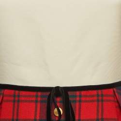 Gucci Beige/Multicolor Plaid Wool Short Dress S