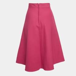 Gucci Pink Silk & Wool Midi Skirt XS