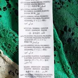 Gucci Green Logo Patch Lace Panelled Track Jacket XS
