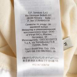 Pre Owned Gucci X Disney Cream Mickey Mouse Print Cotton T-Shirt M