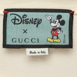 Pre Owned Gucci X Disney Cream Mickey Mouse Print Cotton T-Shirt M