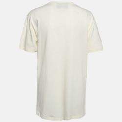 Pre Owned Gucci X Disney Cream Mickey Mouse Print Cotton T-Shirt M