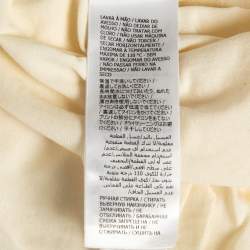 Pre Owned Gucci Cream Ribbon Horse Buckle Print Cotton T-Shirt S