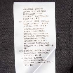 Pre Owned Gucci Black Leather Skinny Pants S