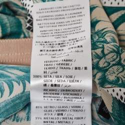 Pre Owned Gucci Green Snake Print Crepe De China Skirt L