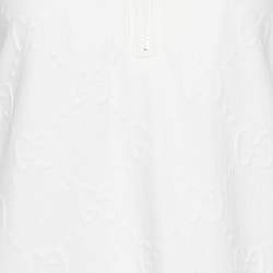 Pre Owned Gucci White GG Embossed Jersey Mini Dress S