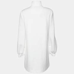 Pre Owned Gucci White GG Embossed Jersey Mini Dress S