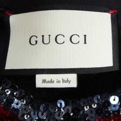 Gucci Black Sequin Embellished Neoprene Sweatshirt M