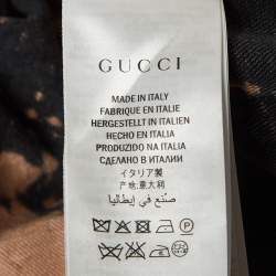 Gucci Grey Abstract Bleach Pattern Denim Embroidered Jeans S Waist 26"