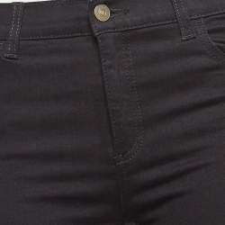 Pre Owned Gucci Black Tiger Applique Denim Skinny Jeans S Waist 26"