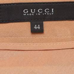 Gucci Pink Silk Printed Trousers M