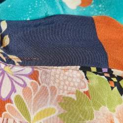 Gucci Multicolor Floral Print Crepe Kimono Shirt M