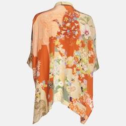 Gucci Multicolor Floral Print Crepe Kimono Shirt M