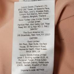 Pre Owned Gucci Pink GG Supreme Cotton Blend Belted Playsuit S